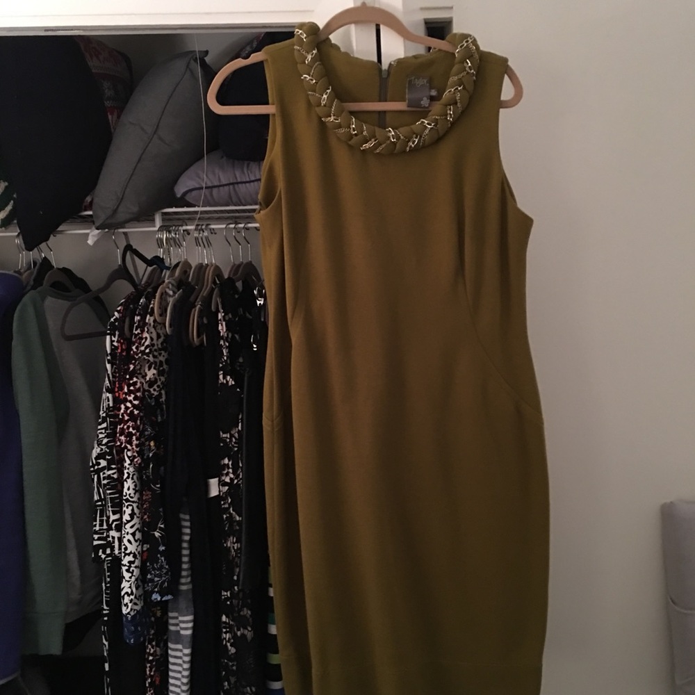 Taylor Olive Green Dress